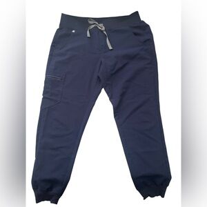 FIGS Zamora Jogger Scrub Pants Women’s Medium Petite Navy Technical